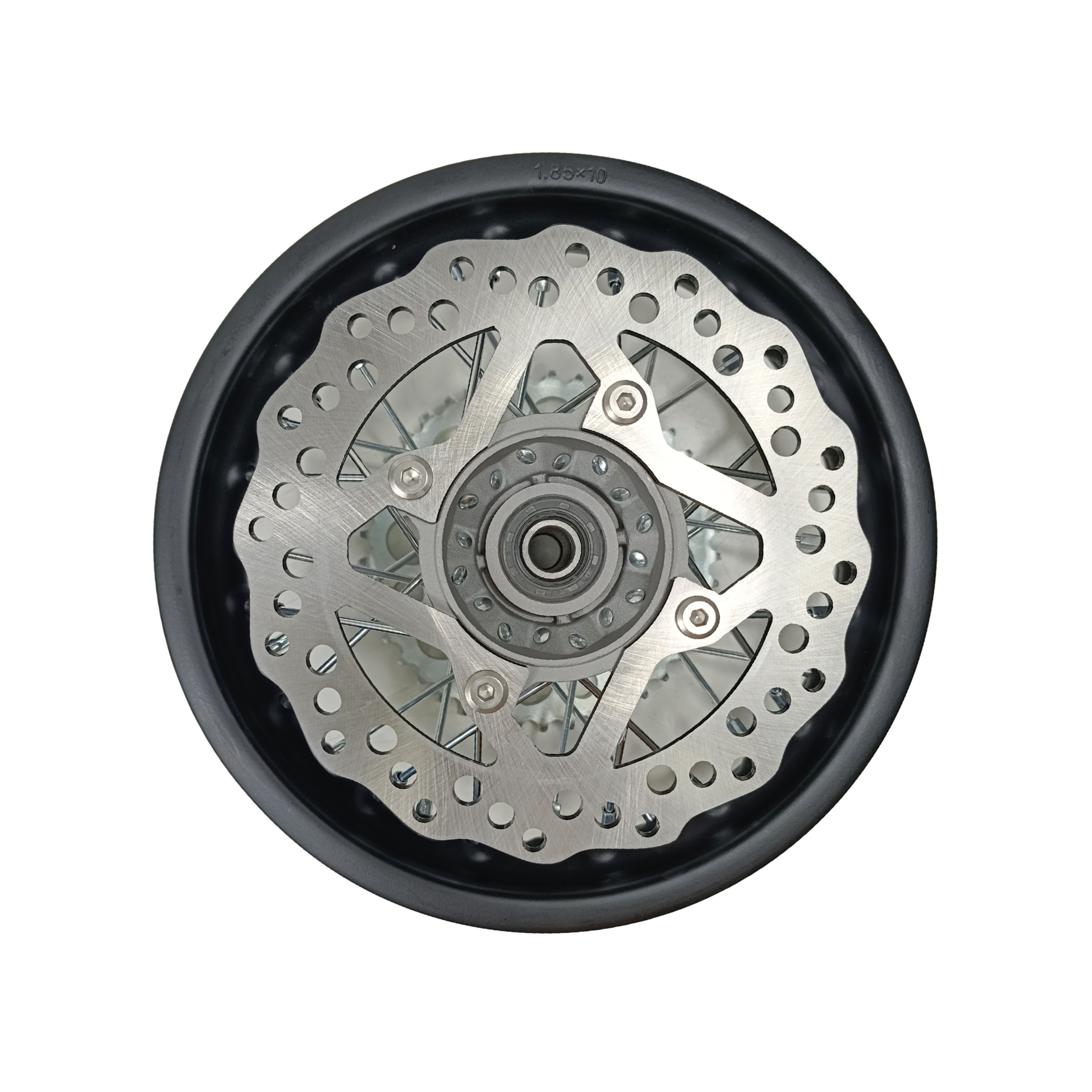 Jante traseira completa 10" (1.85 x10", eixo 15mm) - YCF / Pitbike