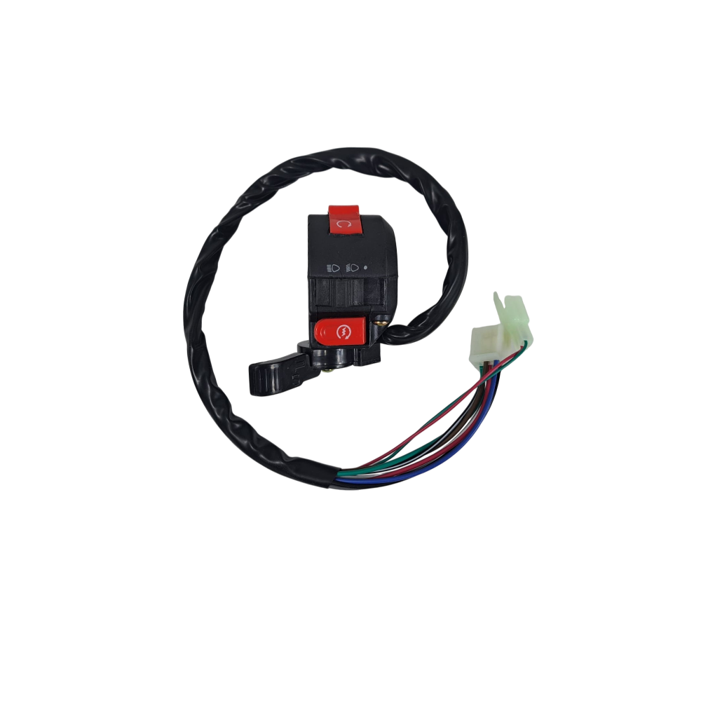 Comutador ESQ, Luzes - COM Patilha de Ar (2 fichas / 8+2 fios - ficha macho / 8 pin) - Tox (Viper VR 125 A125) ATV