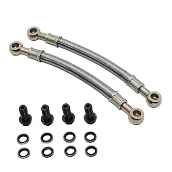 Kit - Tubos do Radiador de Oleo 180mm M10/M10  - Tox (Volcano RACE 140)